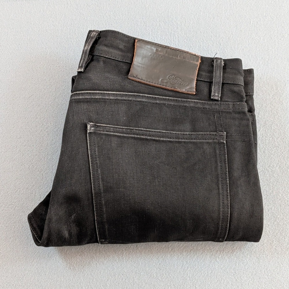 3sixteen SL-220x Jeans Mens 36 Raw Selvedge Double Black Denim Slim Straight